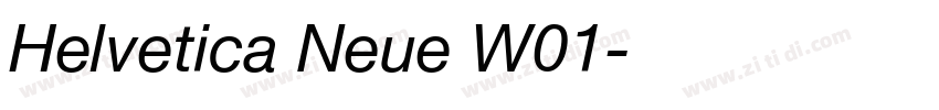 Helvetica Neue W01字体转换